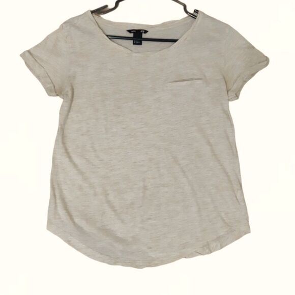 H&M Basics beige cotton tee - Picture 1 of 5